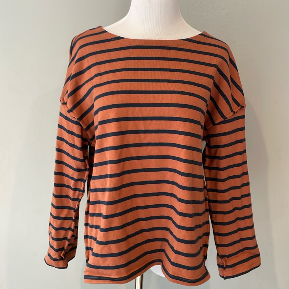 NWT Madewell long-sleeved striped heavyweight tshirt - Size Medium